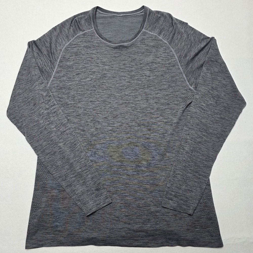 Lululemon Long Sleeve Gray Shirt Get Outside‎ Get Sweaty Vent Men's XL